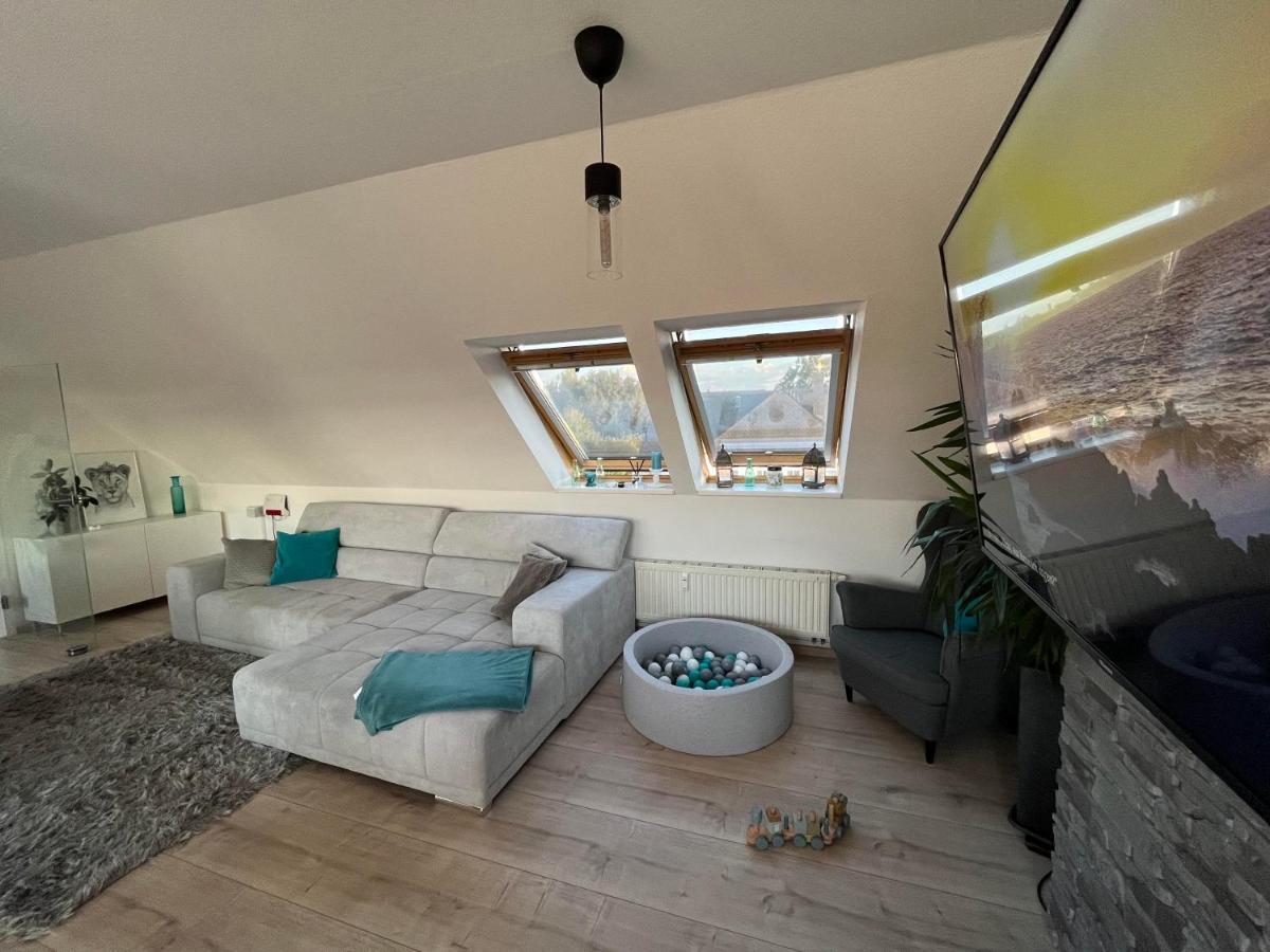 105 Qm Neues Klimatisiertes Appartment Fuer Familien Privater Parkplatz Хемниц Экстерьер фото